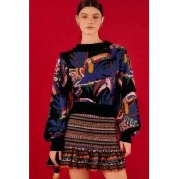 Farm Rio Ruffled Mini Skirt Size XL New With Tags - Picture 2 of 6